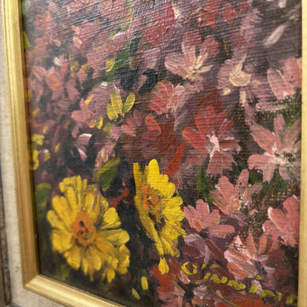 Expressive Floral Still Life Oil Painting "Yellow Flower" Original Small Art Holland Art Shop