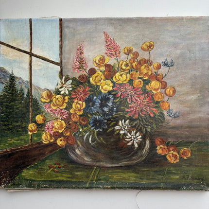 Handcrafted Floral Still Life Oil Painting "Yellow Bouquet" Traditional Artwork Holland Art Shop