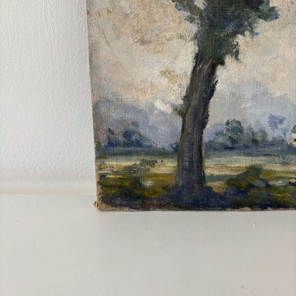Traditional Landscape Oil Painting "Lonely Tree" Elegant Small Art Holland Art Shop