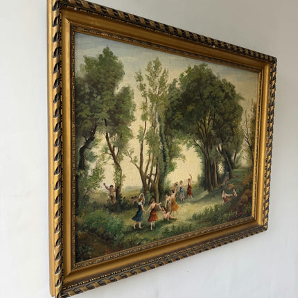 Original Figurative Oil Painting "Dancing Women" Handcrafted Large Artwork Holland Art Shop