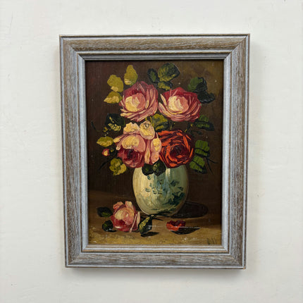 Timeless Floral Still Life Oil Painting "Flower Vase" Expressive Small Art Holland Art Shop