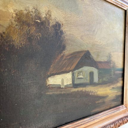 Expressive Landscape Oil Painting "Painted Cottage" Elegant Small Art Holland Art Shop