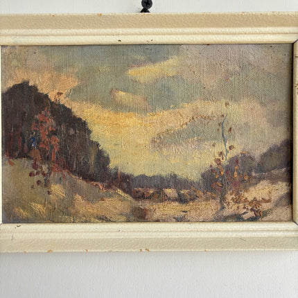 Rustic Seascape Oil Painting "Rock Cliff" Expressive Small Art Holland Art Shop