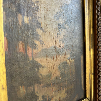 Authentic Landscape Oil Painting "Gilded Frame" Refined Small Artwork Holland Art Shop