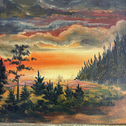 Refined Landscape Oil Painting "Gold Frame" Original Small Art Holland Art Shop