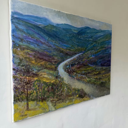 Timeless Landscape Oil Painting "Winding River" Expressive German Art Holland Art Shop