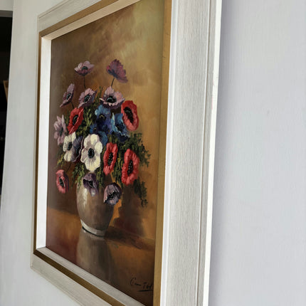 Traditional Floral Still Life Oil Painting "Flower Vase" Handcrafted Artwork Holland Art Shop