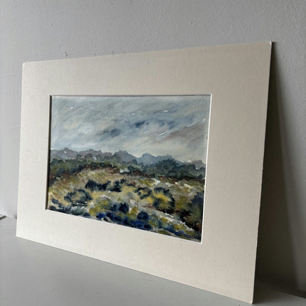 Classic Landscape Aquarel "Framed Painting" Rustic Small Artwork Holland Art Shop