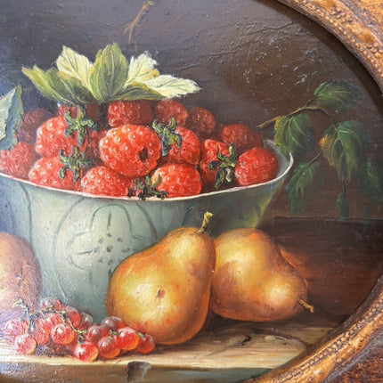 Fine Oil Painting Still Life "Fruit Bowl Arrangement" Authentic Small Artwork Holland Art Shop