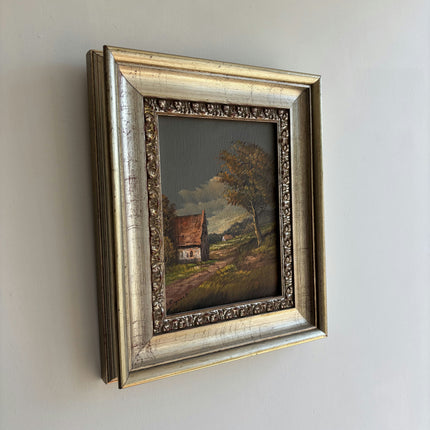 Authentic Landscape Oil Painting "Ornate Frame" Original Small Artwork Holland Art Shop