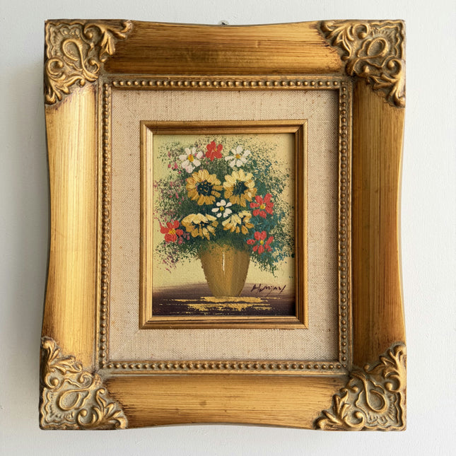 Expressive Still Life Oil Painting "Flower Vase" Original Small Art Holland Art Shop