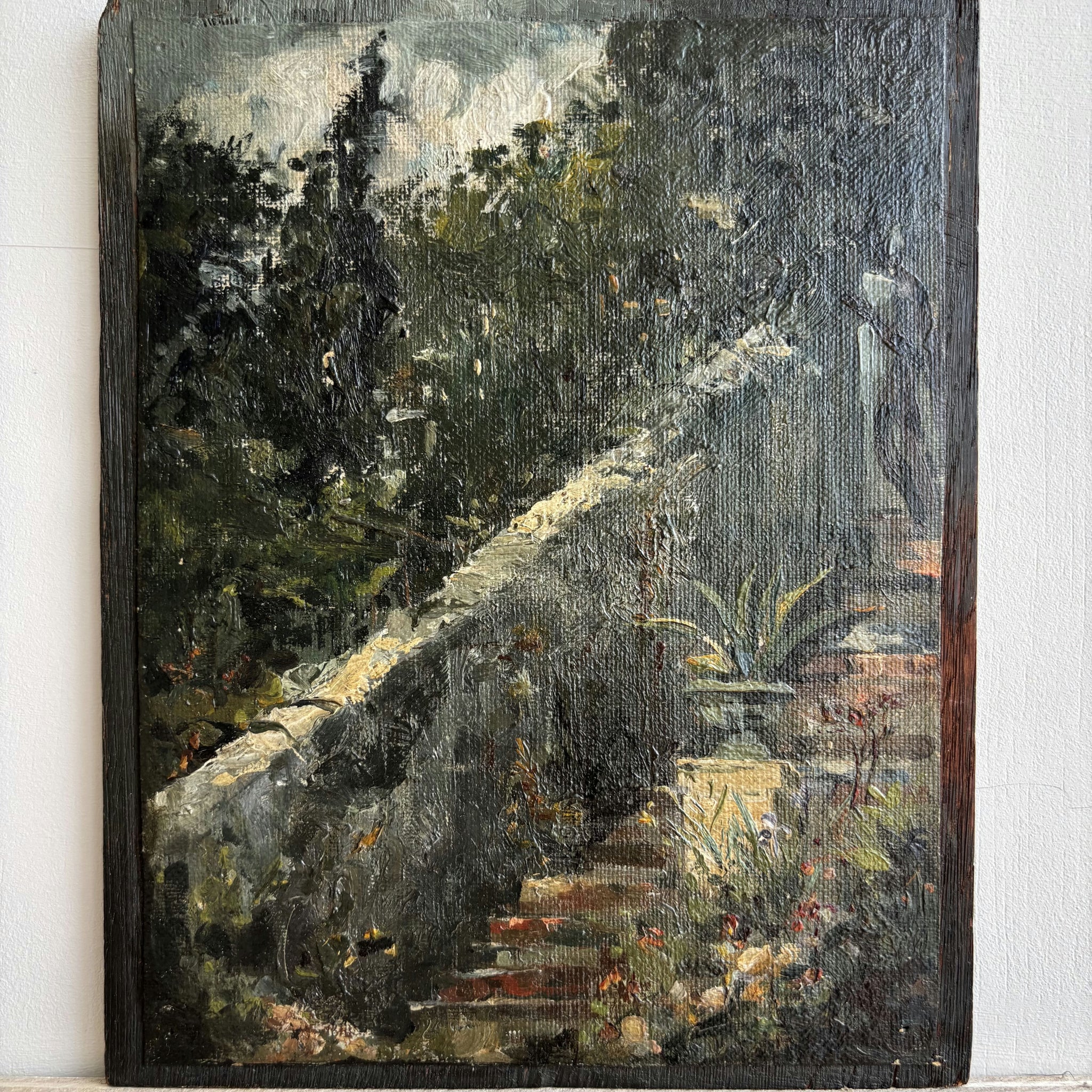 19th Century Antique Landscape Oil Painting 