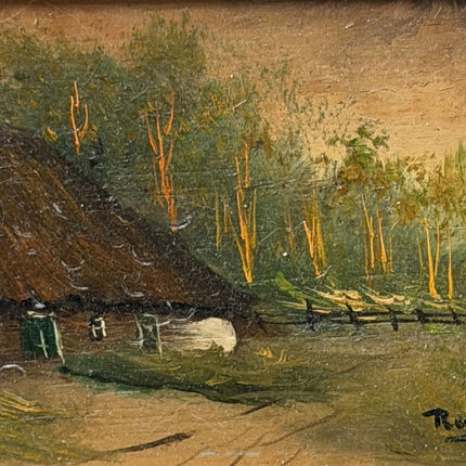 Refined Landscape Oil Painting "Gilded Frame" Traditional Small Artwork Holland Art Shop