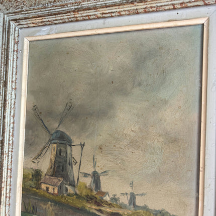 Detailed Landscape Oil Painting "Windmill Study" Elegant Artwork Holland Art Shop