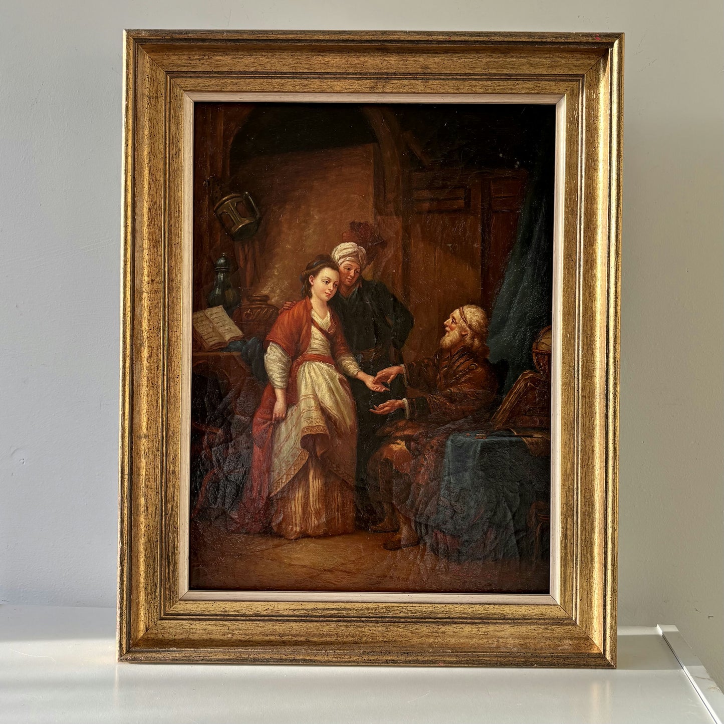 Authentic Oil Painting Figurative "Wise Old Man" Remarkable Medium Artwork