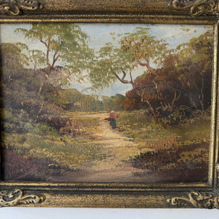 Timeless Landscape Oil Painting "Ornate Frame" Detailed Small Art Holland Art Shop