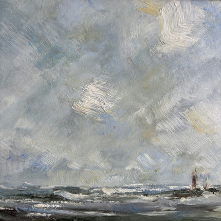 Vintage Seascape Oil Painting "Seaside Painting" Refined Artwork Holland Art Shop