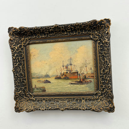 19th Century Antique Still Life Oil Painting "Wooden Frame" Artwork Holland Art Shop