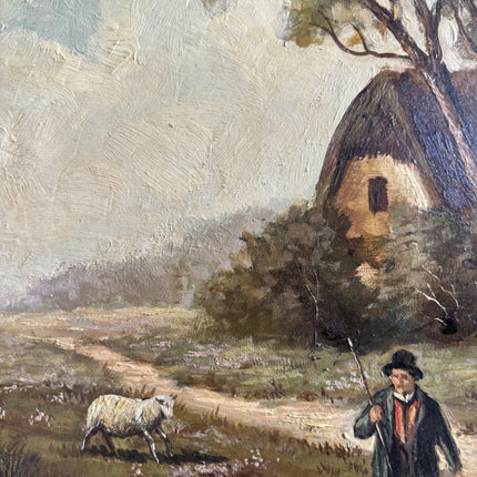 Original Landscape Oil Painting "Grazing Sheep" Detailed Art Holland Art Shop
