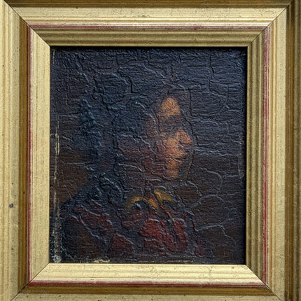 Antique Portrait Oil Painting "Gilded Frame" Elegant Small Art Holland Art Shop
