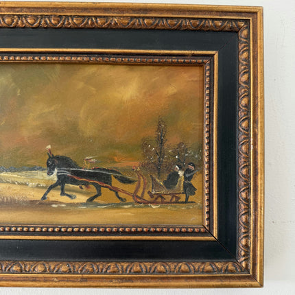Figurative Oil Painting Scenery "Running Horse" Traditional Small Art Holland Art Shop