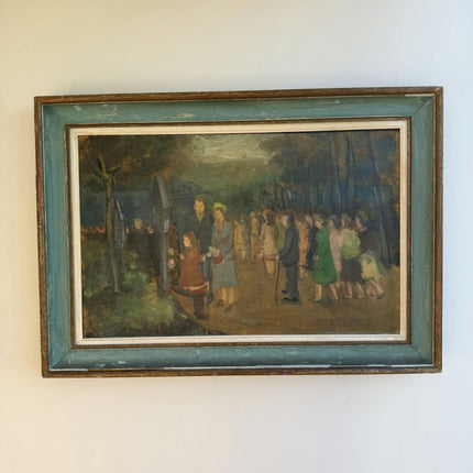 Vintage Figurative Oil Painting "Framed Painting" Detailed Large Art Holland Art Shop