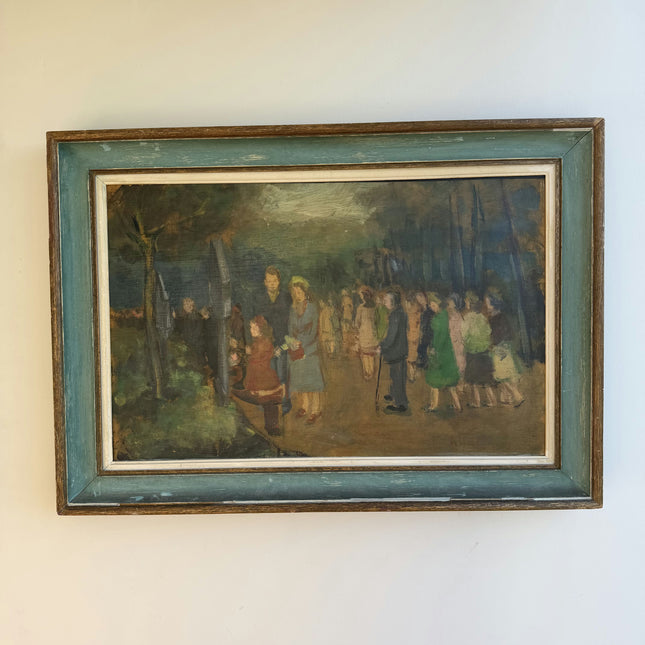 Vintage Figurative Oil Painting "Framed Painting" Detailed Large Art Holland Art Shop