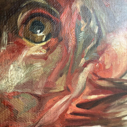 Detailed Still Life Oil Painting "Red Fish" Timeless Belgique Artwork Holland Art Shop