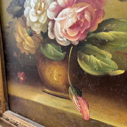 Timeless Floral Still Life Oil Painting "Flower Vase" Detailed Small Artwork Holland Art Shop