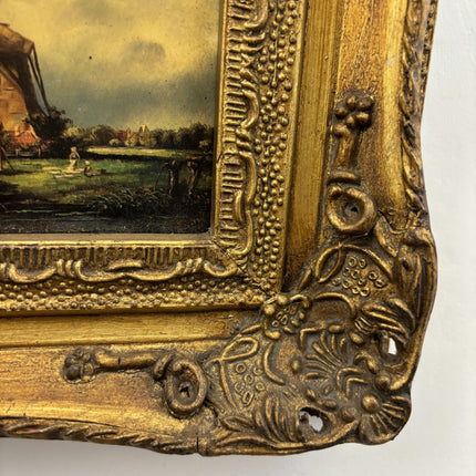 Expressive Landscape Print "Gilded Frame" Refined Small Artwork Holland Art Shop