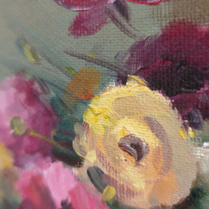 Authentic Floral Still Life Oil Painting "Flower Vase" Elegant Artwork Holland Art Shop