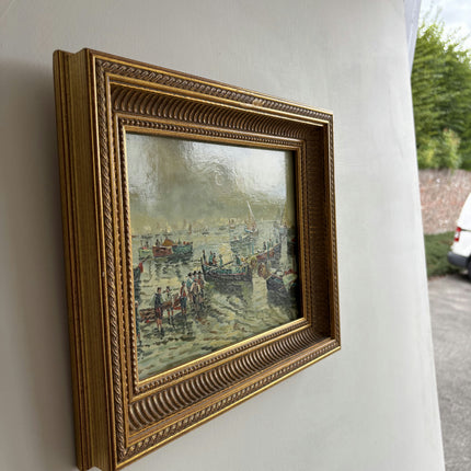 Authentic Figurative Oil Painting "Gilded Frame" Expressive Small Artwork Holland Art Shop