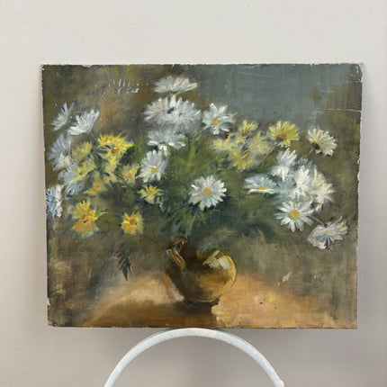 Original Flowery Still Life Oil Painting "Daisy Bouquet" Detailed Art Holland Art Shop