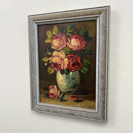 Timeless Floral Still Life Oil Painting "Flower Vase" Expressive Small Art Holland Art Shop