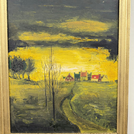 Timeless Landscape Oil Painting "Yellow Field" Elegant Belgian Art Holland Art Shop