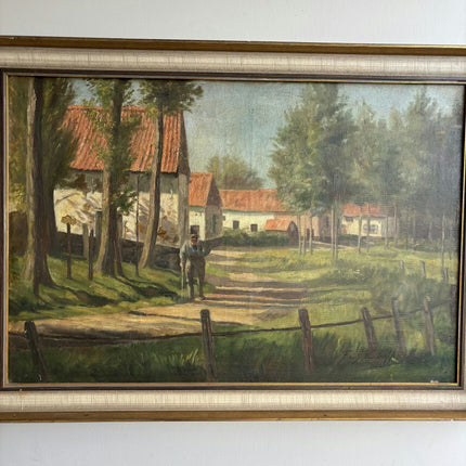 Detailed Landscape Oil Painting "Village Path" Elegant Art Holland Art Shop