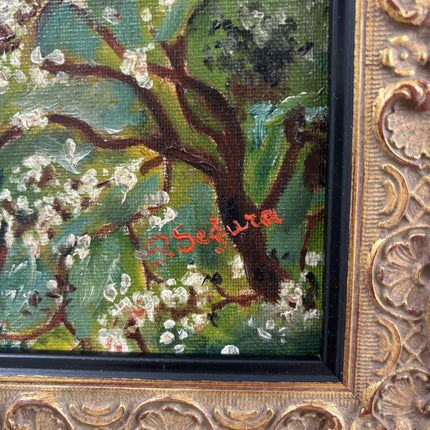 Traditional Landscape Oil Painting "Hill Village" Original Small Art Holland Art Shop