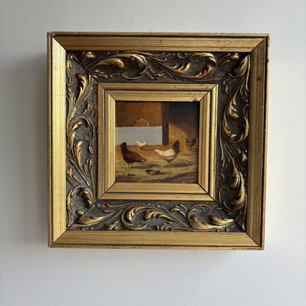 Authentic Animals Oil Painting "Gilded Frame" Traditional Small Artwork Holland Art Shop
