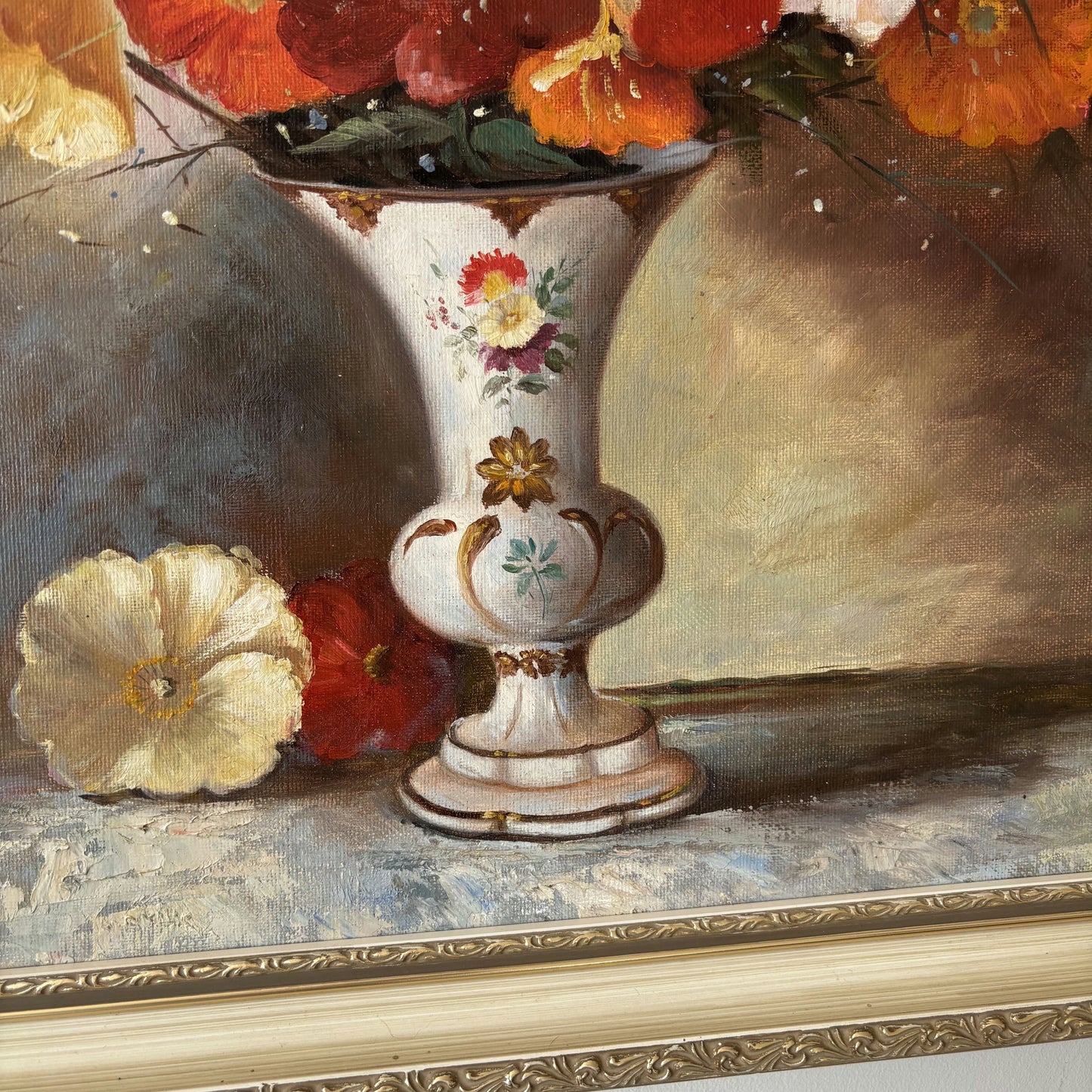 Figurative Oil Painting Floral Still Life "Floral Arrangement" Medium Art