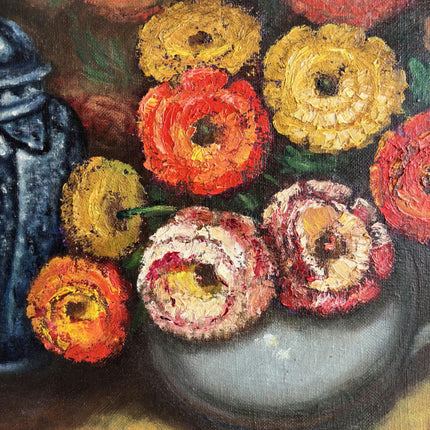 Authentic Still Life Oil Painting "Flower Bouquet" Expressive Small Artwork Holland Art Shop