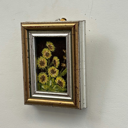 Authentic Floral Still Life Oil Painting "Yellow Flowers" Refined Small Artwork Holland Art Shop