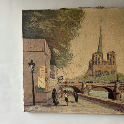 Authentic Cityscape Oil Painting "Stone Bridge" Detailed Art Holland Art Shop