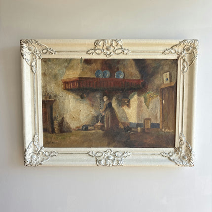 Refined Interior Oil Painting "Ornate Frame" Authentic Large Art Holland Art Shop