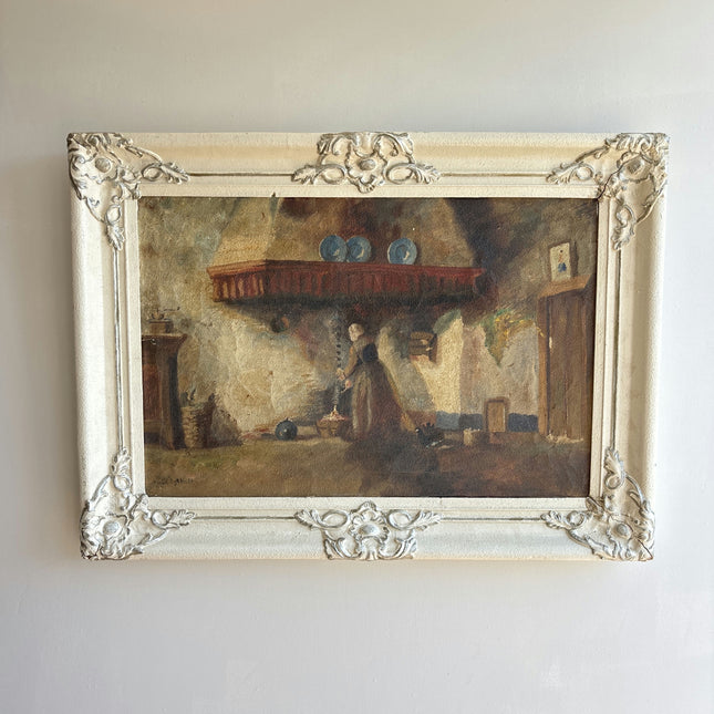 Refined Interior Oil Painting "Ornate Frame" Authentic Large Art Holland Art Shop