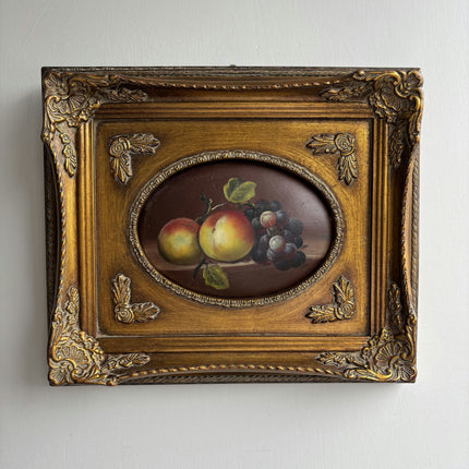 Vintage Still Life Oil Painting "Gilded Frame" Handcrafted Small Artwork Holland Art Shop