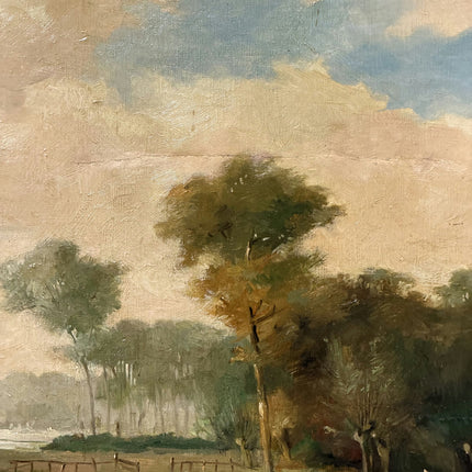 Authentic Landscape Oil Painting "Grazing Cows" Vintage Artwork Holland Art Shop