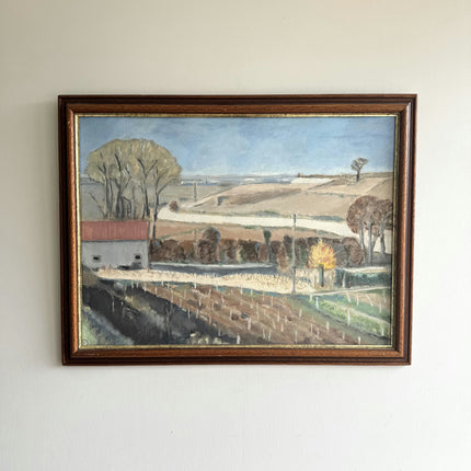 Authentic Landscape Oil Painting "Framed Landscape" Vintage Artwork Holland Art Shop