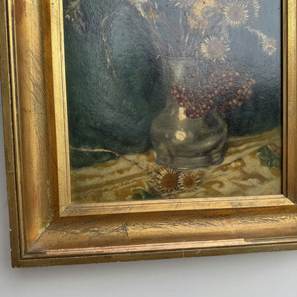 Elegant Oil Painting "Sunflower Vase" Vintage Art Holland Art Shop