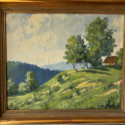 Elegant Landscape Oil Painting "Green Hill" Timeless Art Holland Art Shop