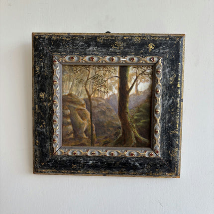 Traditional Landscape Acrylic Paint "Painted Frame" Authentic Small Artwork Holland Art Shop